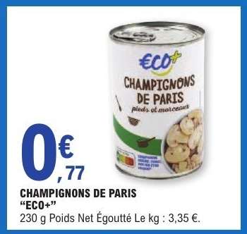 CHAMPIGNONS DE PARIS “ECO+”