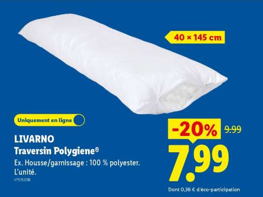 LIVARNO Traversin Polygiene®