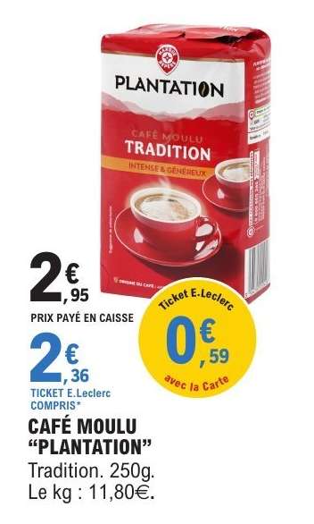 CAFÉ MOULU "PLANTATION"
