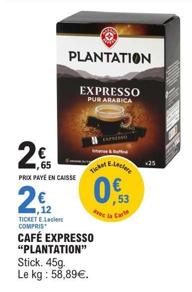 CAFÉ EXPRESSO "PLANTATION"