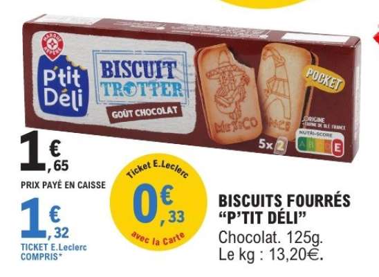 BISCUITS FOURRÉS “P’TIT DÉLI”