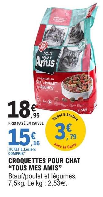 CROQUETTES POUR CHAT “TOUS MES AMIS”
