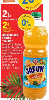 Boisson aux fruits "Jafun"