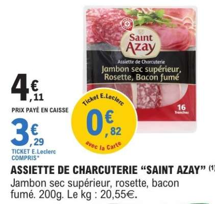 ASSIETTE DE CHARCUTERIE "SAINT AZAY"