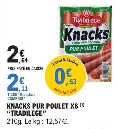 KNACKS PUR POULET X6 “TRADILÈGE”