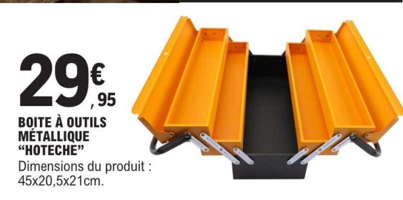 BOITE À OUTILS MÉTALLIQUE "HOTECHÉ"