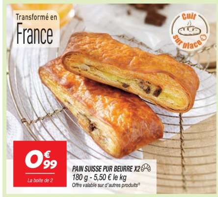 PAIN SUISSE PUR BEURRE x2