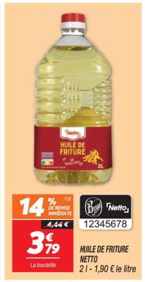HUILE DE FRITURE NETTO