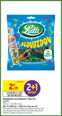 BONBONS SCOUBIDOU FRUITS LUTTI