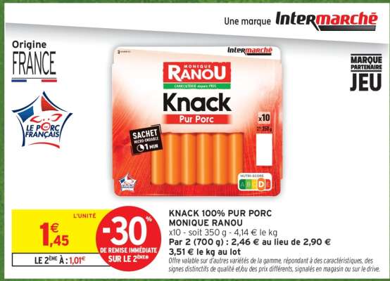 Knack 100% Pur Porc Monique Ranou