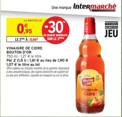 VINAIGRE DE CIDRE BOUTON D'OR