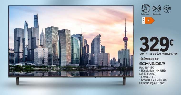 TÉLÉVISEUR 50" SCHNEIDER