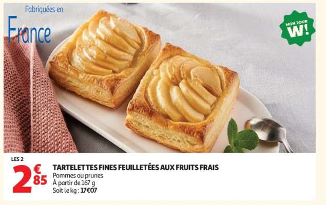 TARTELETTES FINES FEUILLETÉES AUX FRUITS FRAIS