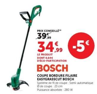 COUPE BORDURE FILAIRE EASYGRASSCUT BOSCH