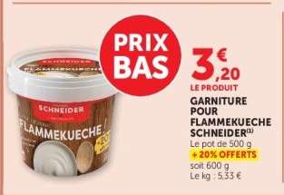 GARNITURE POUR FLAMMEKUECHE 'SCHNEIDER'