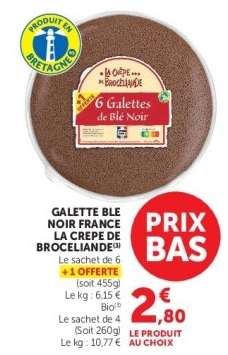 GALETTE BLE NOIR FRANCE LA CREPE DE BROCELIANDE