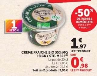 CREME FRAICHE BIO 35% MG ISIGNY STE-MÈRE