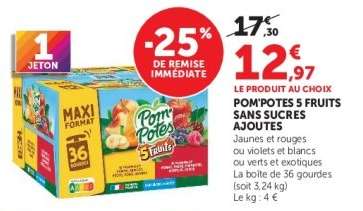 POMPOTES 5 FRUITS SANS SUCRES AJOUTÉS