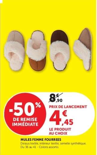 Mules Femme Fourrées