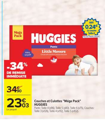 Couches et Culottes 'Méga Pack' HUGGIES