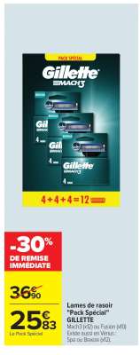 Lames de rasoir "Pack spécial" GILLETTE