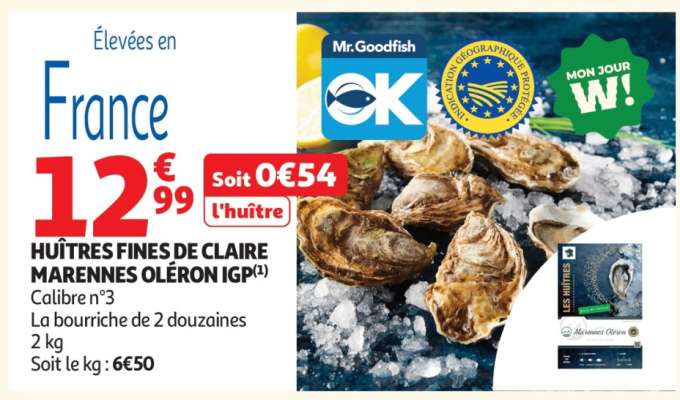 Huîtres Fines De Claire Marennes Oléron Igp