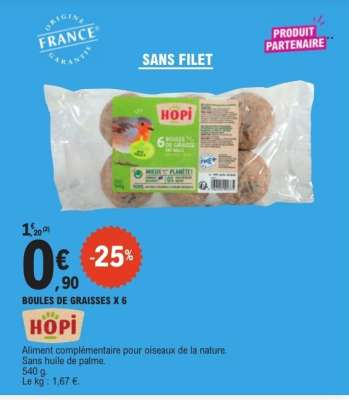 BOULES DE GRAISSES X 6