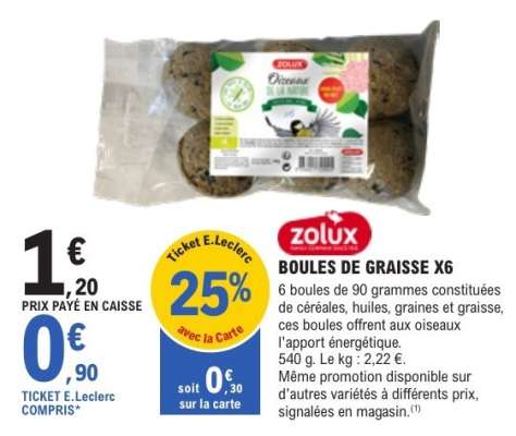 BOULES DE GRAISSE X6