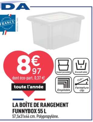 LA BOÎTE DE RANGEMENT FUNNYBOX 55 L