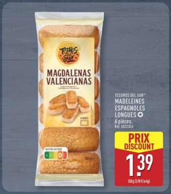 TESOROS DEL SUR® MADELEINES ESPAGNOLES LONGUES