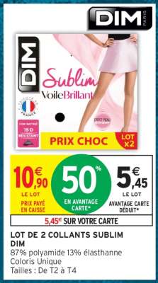 LOT DE 2 COLLANTS SUBLIM DIM