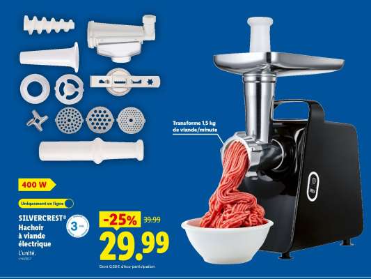 SILVERCREST® Hachoir à viande électrique