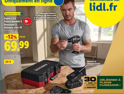 PARKSIDE PERFORMANCE Perceuse-visseuse sans fil