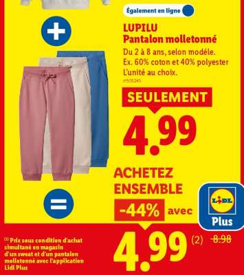LUPILU Pantalon molletonné
