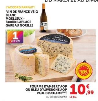Fourme d'Ambert AOP ou Bleu d'Auvergne AOP Paul Dischamp