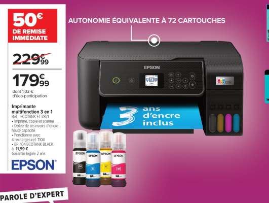 EPSON Imprimante multifonction 3 en 1
