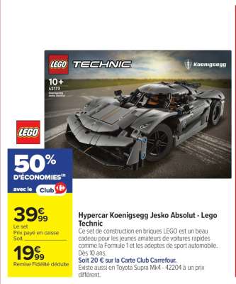 Hypercar Koenigsegg Jesko Absolut - Lego Technic