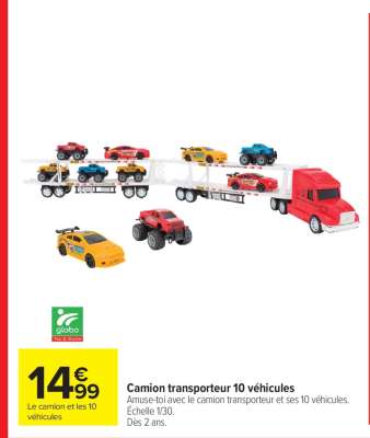 Camion transporteur 10 véhicules