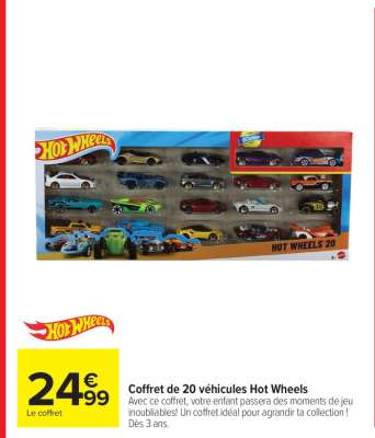 Coffret de 20 véhicules Hot Wheels