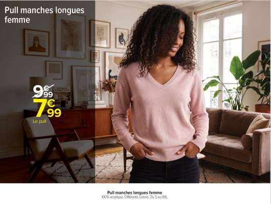 Pull manches longues femme