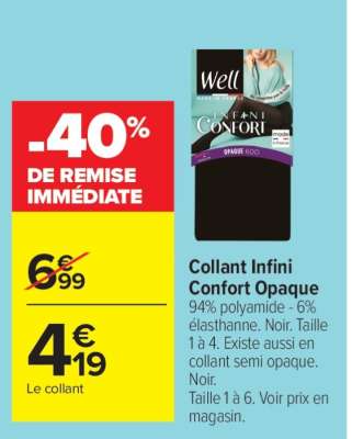 Collant Infini Confort Opaque