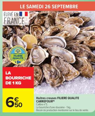 Huîtres creuses FILIERE QUALITE CARREFOUR