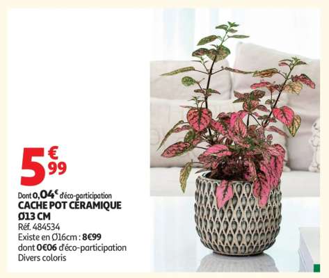 CACHE POT CERAMIQUE Ø13 CM