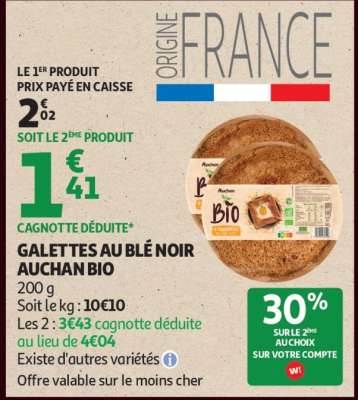 Galettes Au Blé Noir Auchan Bio