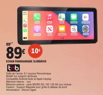 ECRAN PANORAMIQUE SLIMDRIVE