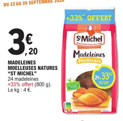 MADELEINES MOELLEUSES NATURES “ST MICHEL”