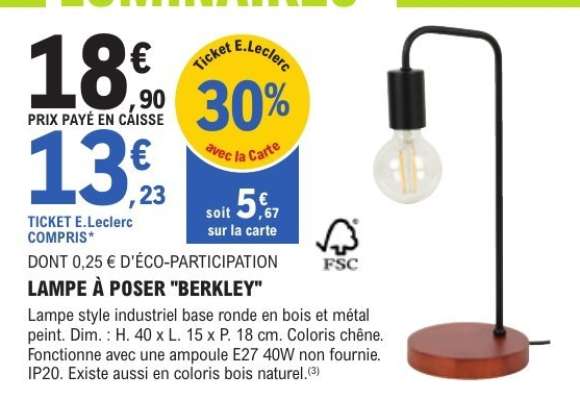 LAMPE À POSER "BERKLEY"