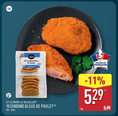10 Cordons Bleus de Poulet