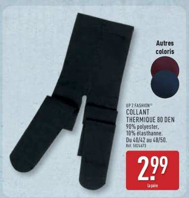 UP 2 FASHION Collant Thermique 80 DEN