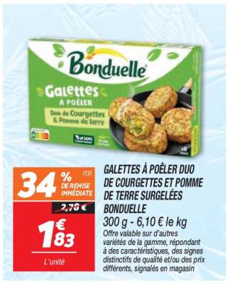 Bonduelle Galettes à Poêler